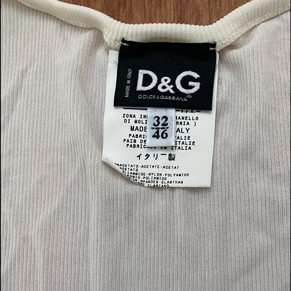 new no tag D&G white t shirt sz 46 US 10 - Picture 2 of 3